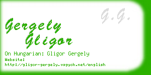 gergely gligor business card
